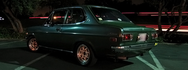 His 1973 Datsun 1200 is currently driven 25 miles each way from home base to